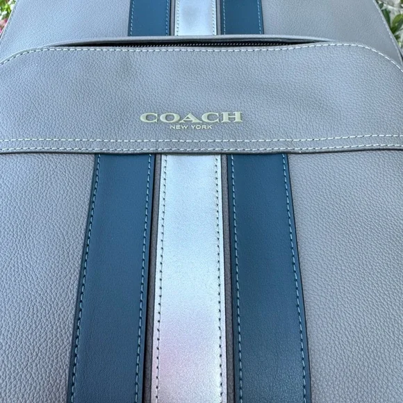 ❌SOLD ❌NWOT Men’s Coach Gray and Blue Backpack - Picture 7 of 15